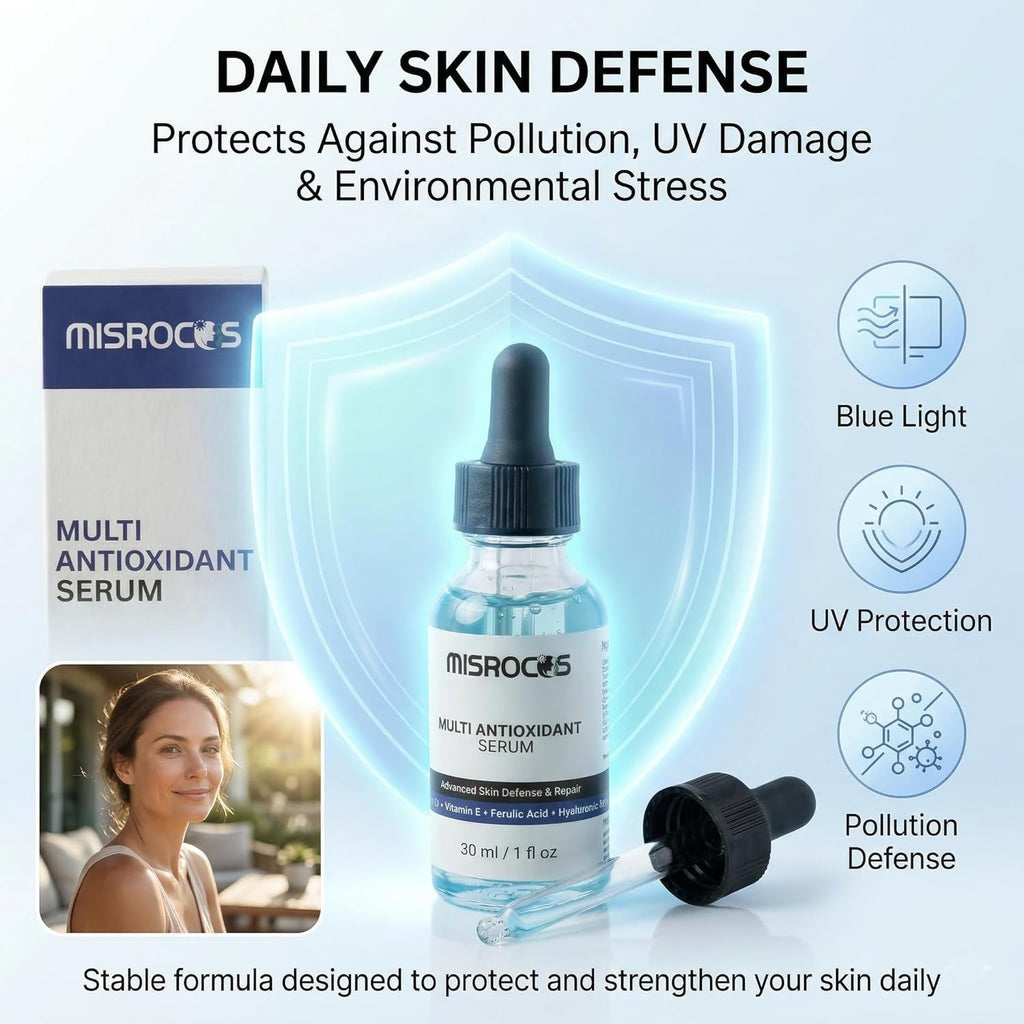 Multi Antioxidant Serum Vitamin C + E + Ferulic + Hyaluronic Acid (30ml)